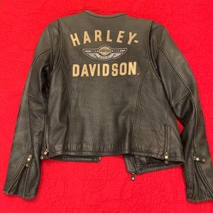 Retro 100th Anniversary Harley Davidson Leather Jacket